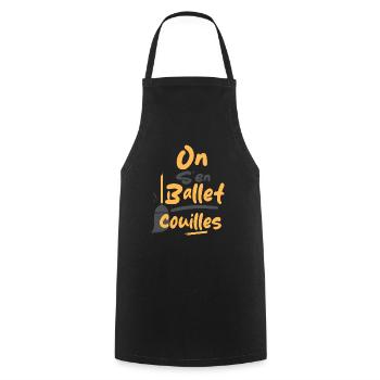 We ballet ballet balls - Cooking Apron - black - Front - AI Model Male 185 dark (185cm)