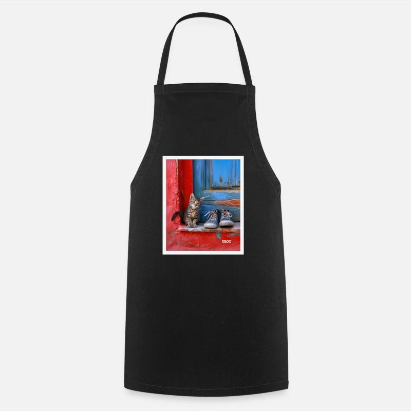 chat doux - Tablier de cuisine - noir