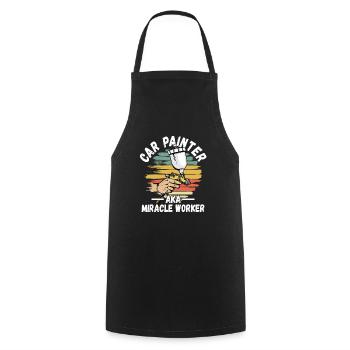 Auto Body Painter Auto Maler Sprayer - Cooking Apron - black - Front - AI Model Male 185 dark (185cm)