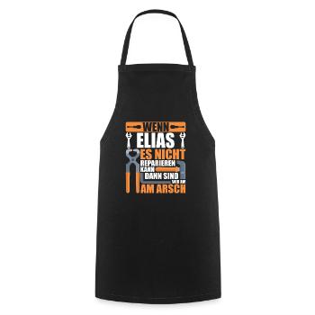 Vorname Elias Name Geburtstag Geschenk - Kochschürze - Schwarz - Vorne - AI Model Male 185 dark (185cm)