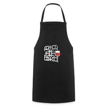 Résoudre des mots croisés - Tablier de cuisine - noir - Devant - AI Model Male 185 dark (185cm)