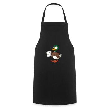 Résoudre des mots croisés - Tablier de cuisine - noir - Devant - AI Model Male 185 dark (185cm)