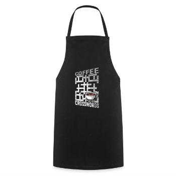 Résoudre des mots croisés - Tablier de cuisine - noir - Devant - AI Model Male 185 dark (185cm)