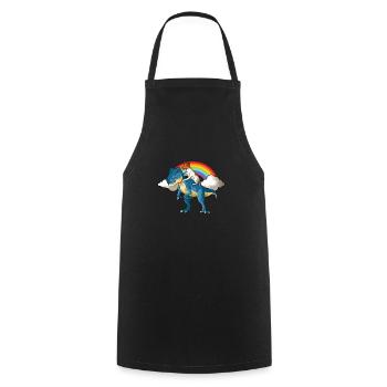Smoothhair Fox Terrier Dog - Cooking Apron - black - Front - AI Model Male 185 dark (185cm)