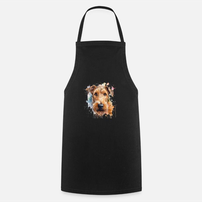 Airedale Terrier - Kochschürze - Schwarz