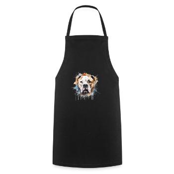 American Bulldog - Cooking Apron - black - Front - AI Model Male 185 dark (185cm)