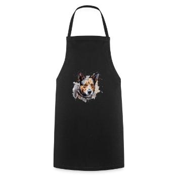 Bouvier australien - Tablier de cuisine - noir - Devant - AI Model Male 185 dark (185cm)