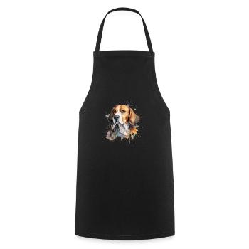 Beagle - Kochschürze - Schwarz - Vorne - AI Model Male 185 dark (185cm)