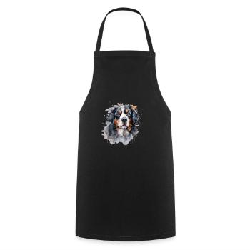 Bouvier bernois - Tablier de cuisine - noir - Devant - AI Model Male 185 dark (185cm)