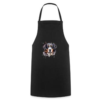 Bouvier bernois - Tablier de cuisine - noir - Devant - AI Model Male 185 dark (185cm)