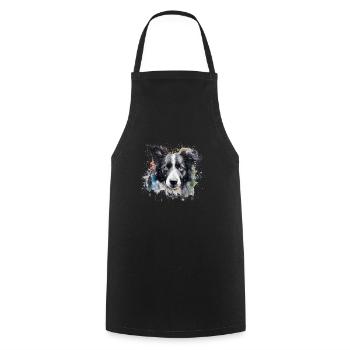 Border Collie - Tablier de cuisine - noir - Devant - AI Model Male 185 dark (185cm)