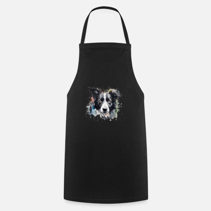 Border Collie - Tablier de cuisine - noir