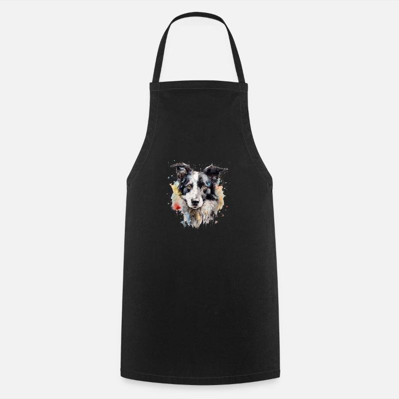 Border Collie - Tablier de cuisine - noir