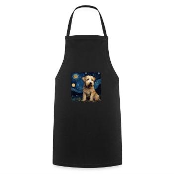 Bolonka Zwetna Van gogh nuit étoilée - Tablier de cuisine - noir - Devant - AI Model Male 185 dark (185cm)