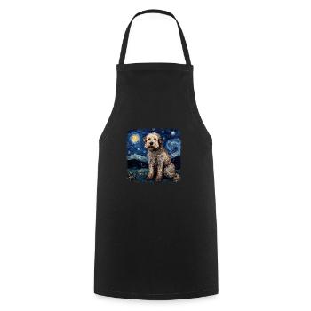 Bolonka Zwetna Van gogh nuit étoilée - Tablier de cuisine - noir - Devant - AI Model Male 185 dark (185cm)
