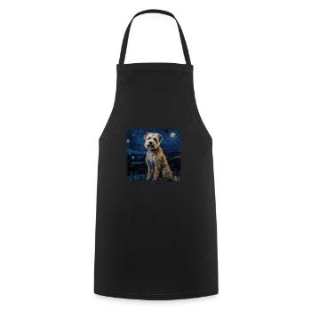 Bolonka Zwetna Van gogh nuit étoilée - Tablier de cuisine - noir - Devant - AI Model Male 185 dark (185cm)