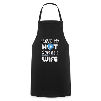 C’est drôle que j’aime mon mari somalien chaud - Tablier de cuisine - noir - Devant - AI Model Male 185 dark (185cm)