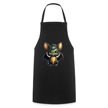 Bat Halloween I Cartoon Cute Bat - Kochschürze - Schwarz - Vorne - AI Model Male 185 dark (185cm)