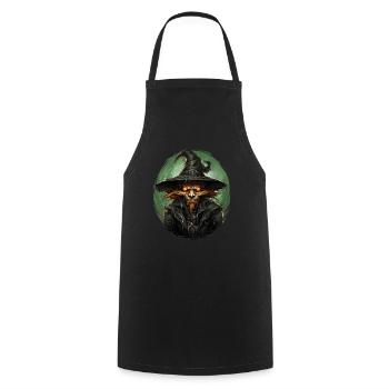 Scarecrow Halloween Cartoon Scary Scarecrow - Cooking Apron - black - Front - AI Model Male 185 dark (185cm)