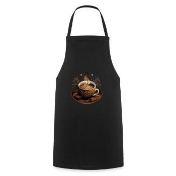 Hot Chocolate Mug I Chocolate Lover I Hot - Kochschürze - Schwarz - Vorne - AI Model Male 185 dark (185cm)