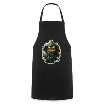 Ghost Lover Cartoon Style Halloween Ghost Spooky - Cooking Apron - black - Front - AI Model Male 185 dark (185cm)