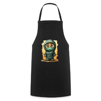 Halloween Spooky Cartoon Mummy - Tablier de cuisine - noir - Devant - AI Model Male 185 dark (185cm)