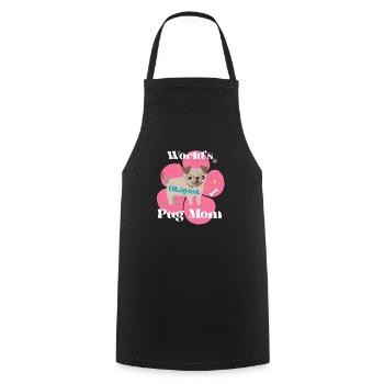 Le plus correct du monde Carlin maman Carlin maman cadeau - Tablier de cuisine - noir - Devant - AI Model Male 185 dark (185cm)