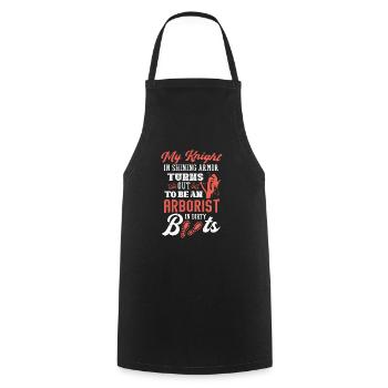 Bûcheron tronçonneuse arboriste - Tablier de cuisine - noir - Devant - AI Model Male 185 dark (185cm)
