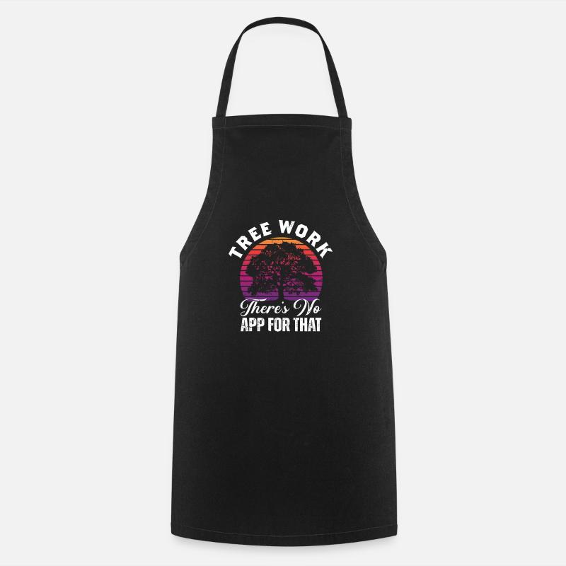Bûcheron tronçonneuse arboriste - Tablier de cuisine - noir