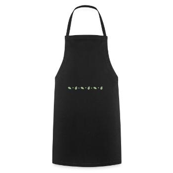 Ligne des petites feuilles - Tablier de cuisine - noir - Devant - AI Model Male 185 dark (185cm)