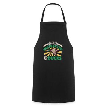 Duck Hunt Duck Hunter Bird Hunting Duck Hunting - Cooking Apron - black - Front - AI Model Male 185 dark (185cm)