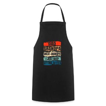 Idée cadeau arrière-grand-père Papa Grand-père Arrière-grand-père - Tablier de cuisine - noir - Devant - AI Model Male 185 dark (185cm)