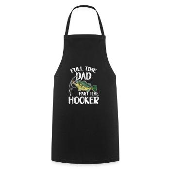 Angler Papa Vater Angeln Geschenkidee Lustig Humor - Kochschürze - Schwarz - Vorne - AI Model Male 185 dark (185cm)