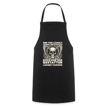 Bestatter Bestattungsfachkraft Geschenkidee Humor - Kochschürze - Schwarz - Vorne - AI Model Male 185 dark (185cm)