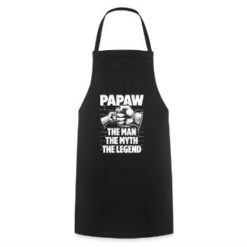 Papa Geschenkidee Papaw Spruch Vater Sohn - Kochschürze - Schwarz - Vorne - AI Model Male 185 dark (185cm)