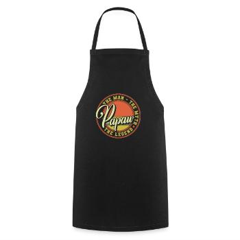 Papa Père Grand-père Idée Cadeau Papaw Dire Humour - Tablier de cuisine - noir - Devant - AI Model Male 185 dark (185cm)