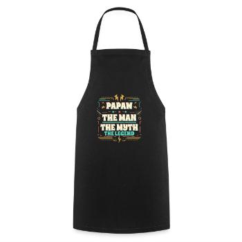 Papa Vater Opa Geschenkidee Papaw Spruch Humor - Kochschürze - Schwarz - Vorne - AI Model Male 185 dark (185cm)