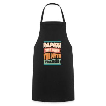Dad Father Grandpa Gift Idea Papaw Saying Humor - Cooking Apron - black - Front - AI Model Male 185 dark (185cm)