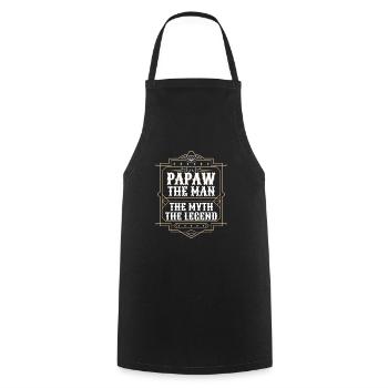 Papa Vater Opa Geschenkidee Papaw Spruch Retro - Kochschürze - Schwarz - Vorne - AI Model Male 185 dark (185cm)
