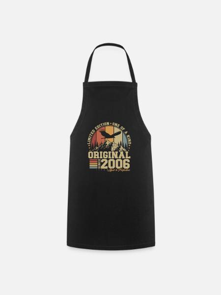 Jahrgang 2006 geboren Vintage Geburtstag Geschenk - Kochschürze - Schwarz