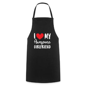Paare Liebe Herz Freund Geschenkidee Beziehung - Kochschürze - Schwarz - Vorne - AI Model Male 185 dark (185cm)