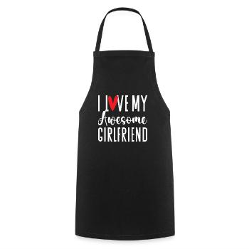 Paare Liebe Herz Freund Geschenkidee Beziehung - Kochschürze - Schwarz - Vorne - AI Model Male 185 dark (185cm)