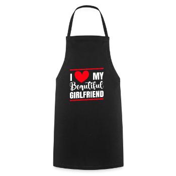 Paare Liebe Herz Freund Geschenkidee Beziehung - Kochschürze - Schwarz - Vorne - AI Model Male 185 dark (185cm)