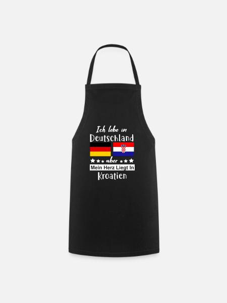 Deutschland Kroatien - Kochschürze - Schwarz
