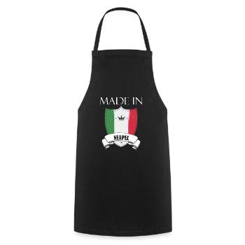 Made in Naples - Cooking Apron - black - Front - AI Model Male 185 dark (185cm)