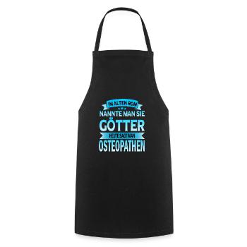 Osteopath Osteapathen Chiropraktiker Beruf Spruch - Kochschürze - Schwarz - Vorne - AI Model Male 185 dark (185cm)