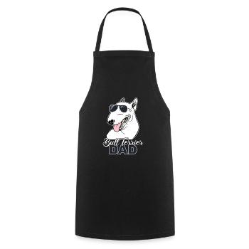 Bull Terrier Dad Terrier Dog Dog Fighting Dog - Cooking Apron - black - Front - AI Model Male 185 dark (185cm)