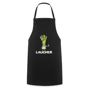 Lauch Laucher Raucher Rauch Kettenrauchen - Kochschürze - Schwarz - Vorne - AI Model Male 185 dark (185cm)
