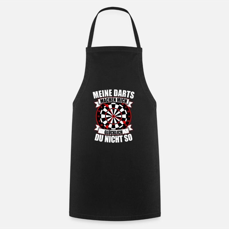 Dart Darts Darten Dartscheibe Vatertag - Kochschürze - Schwarz