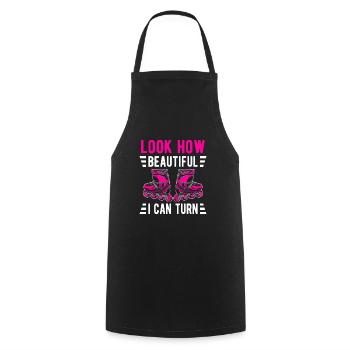 Inline skates women Look how nice turning - Cooking Apron - black - Front - AI Model Male 185 dark (185cm)